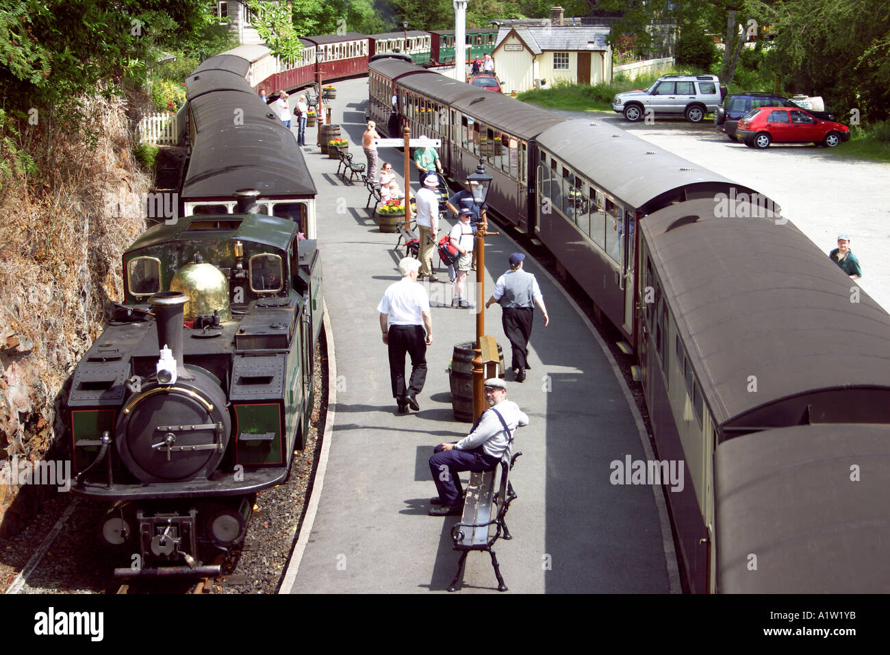 Museum train Porthmadog Blaenau Ffestiniog Stock Photo Alamy