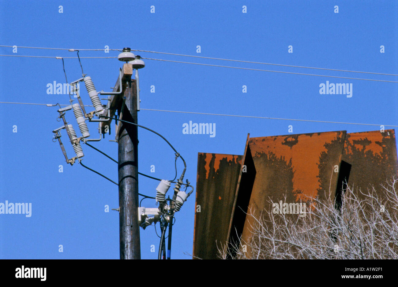 Electricity wires Fort Worth Texas US Stock Photo Alamy
