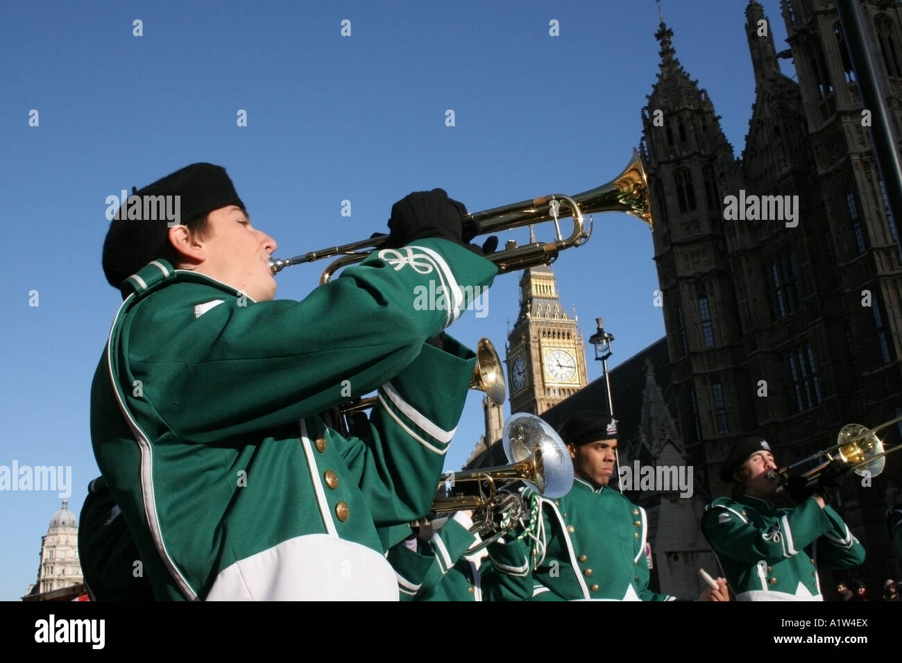 players performing at the New Year’s Day parade London Stock