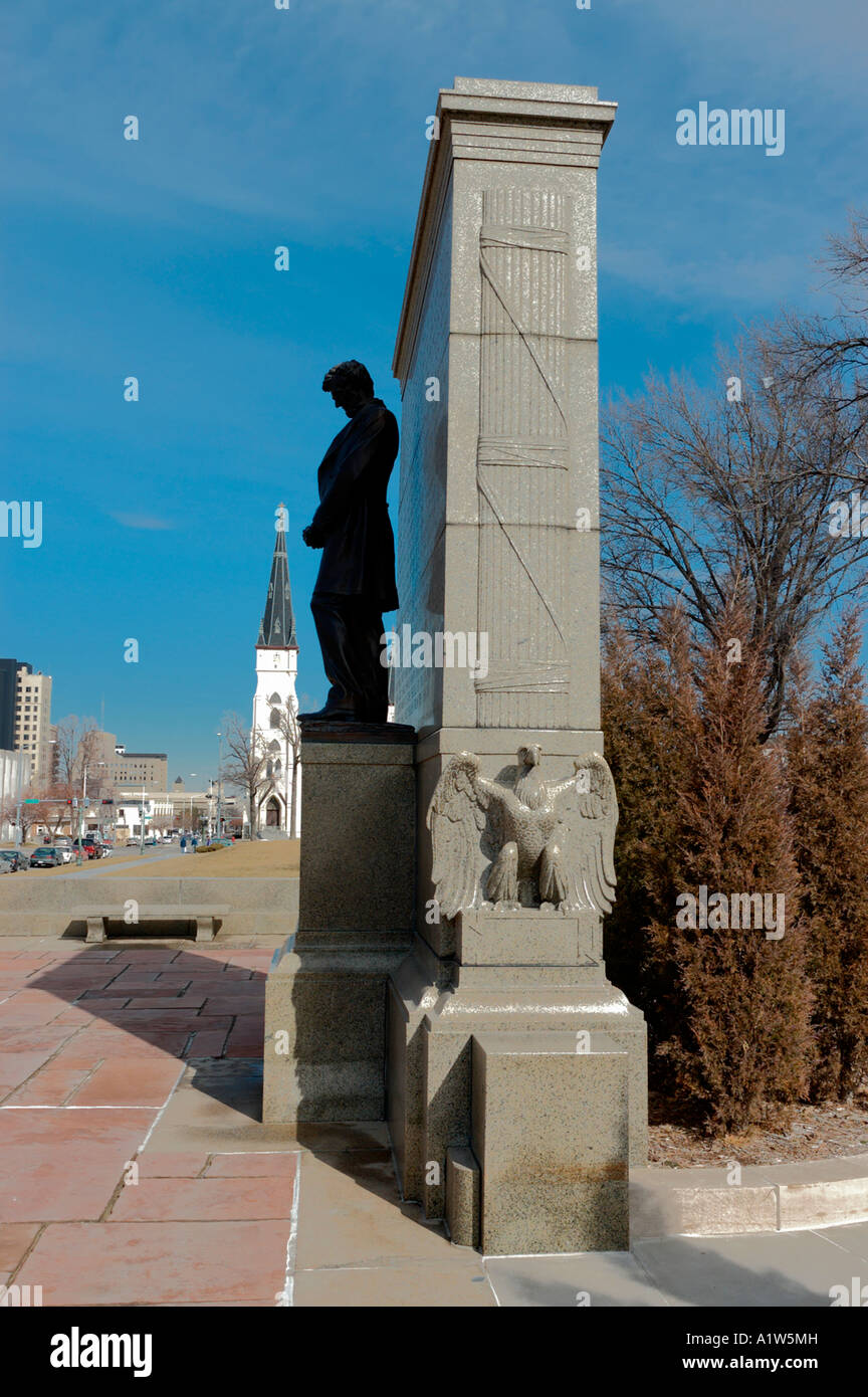 Lincoln statue nebraska state capitol hires stock photography and