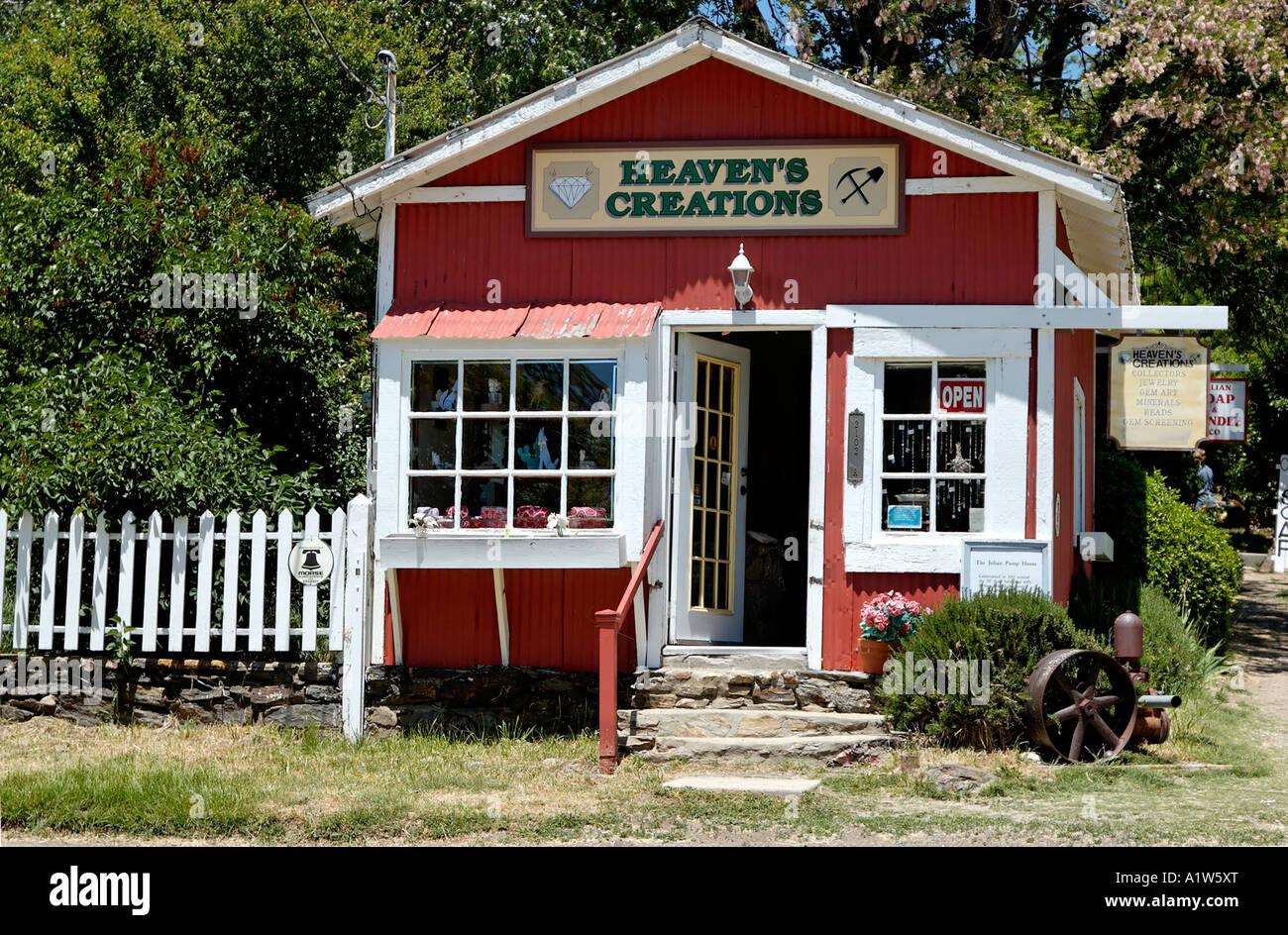 Jewelry and gem store Julian California USA Stock Photo Alamy