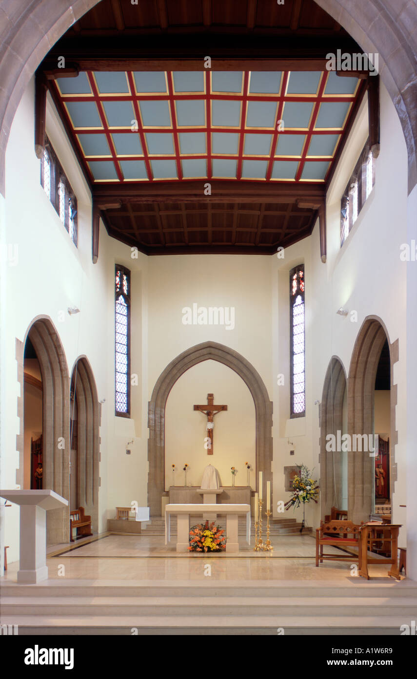 Interior of St Joseph's Roman Catholic Church New Malden Surrey Stock ...