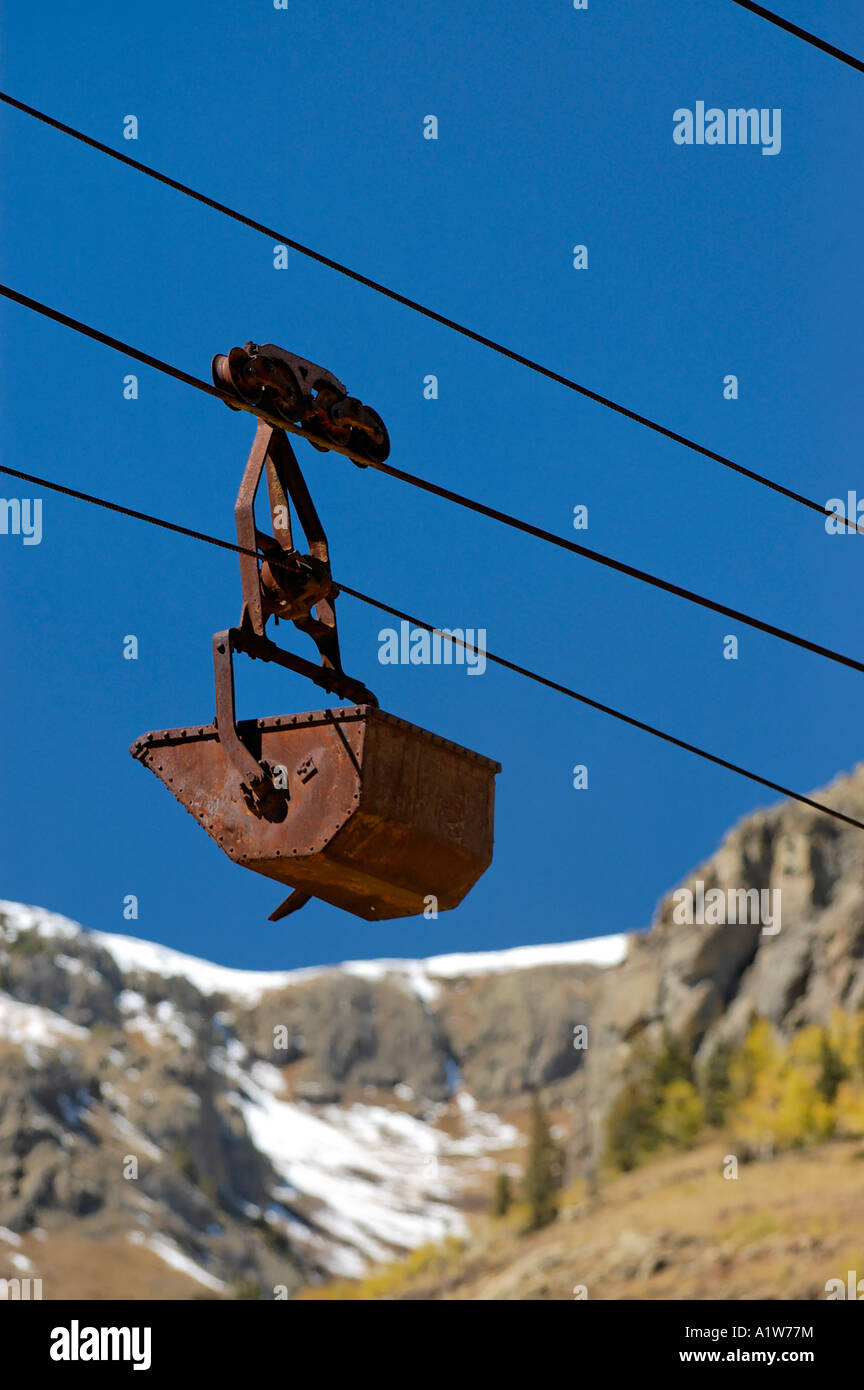 Antique Aerial Tram Car Used To Carry Ore From The Shenandoah Mine To The Mayflower Mill In Silverton Colorado Usa Stock Photo Alamy