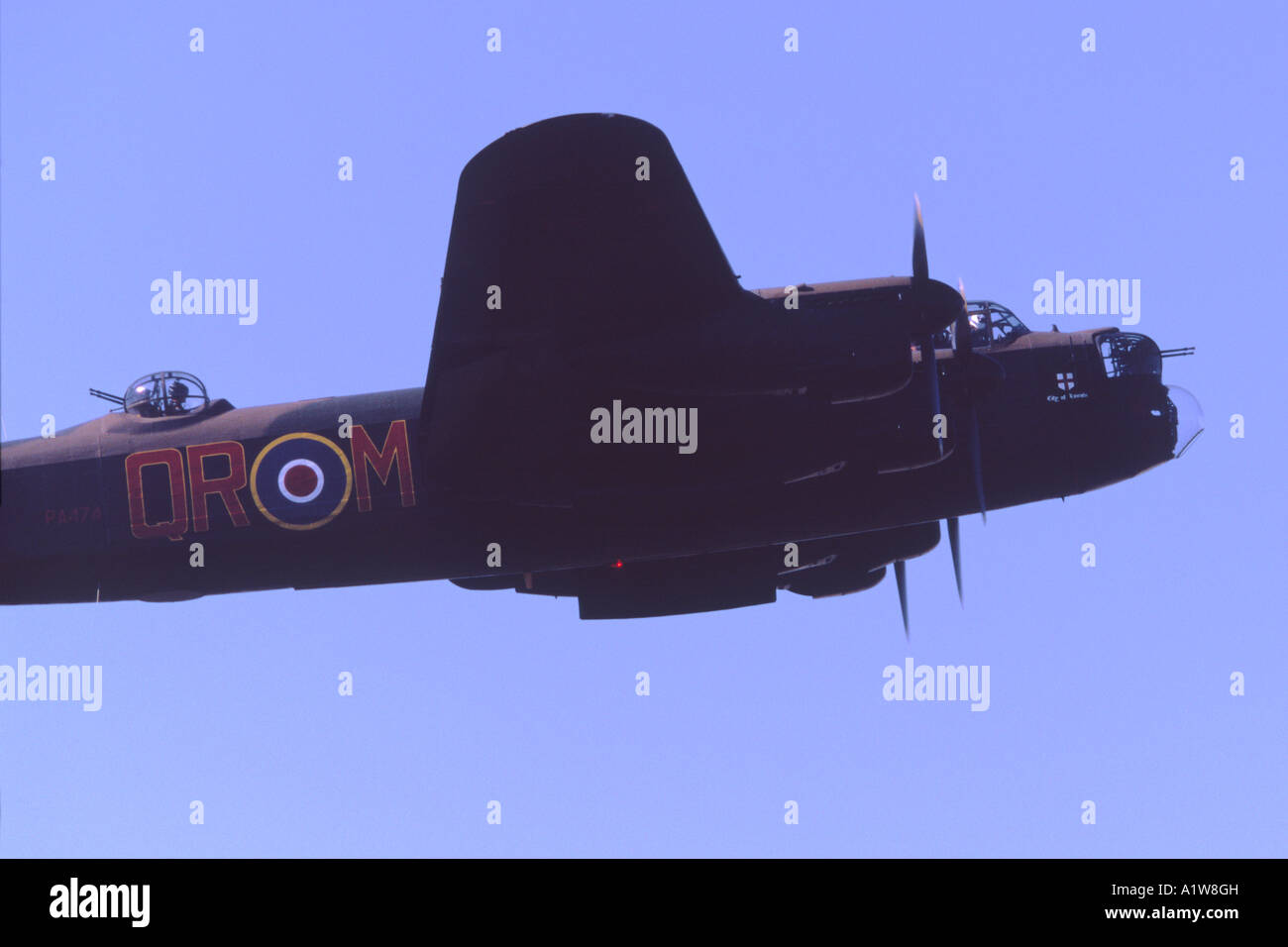 Avro Lancaster B1 bomber in RAF markings. Stock Photo