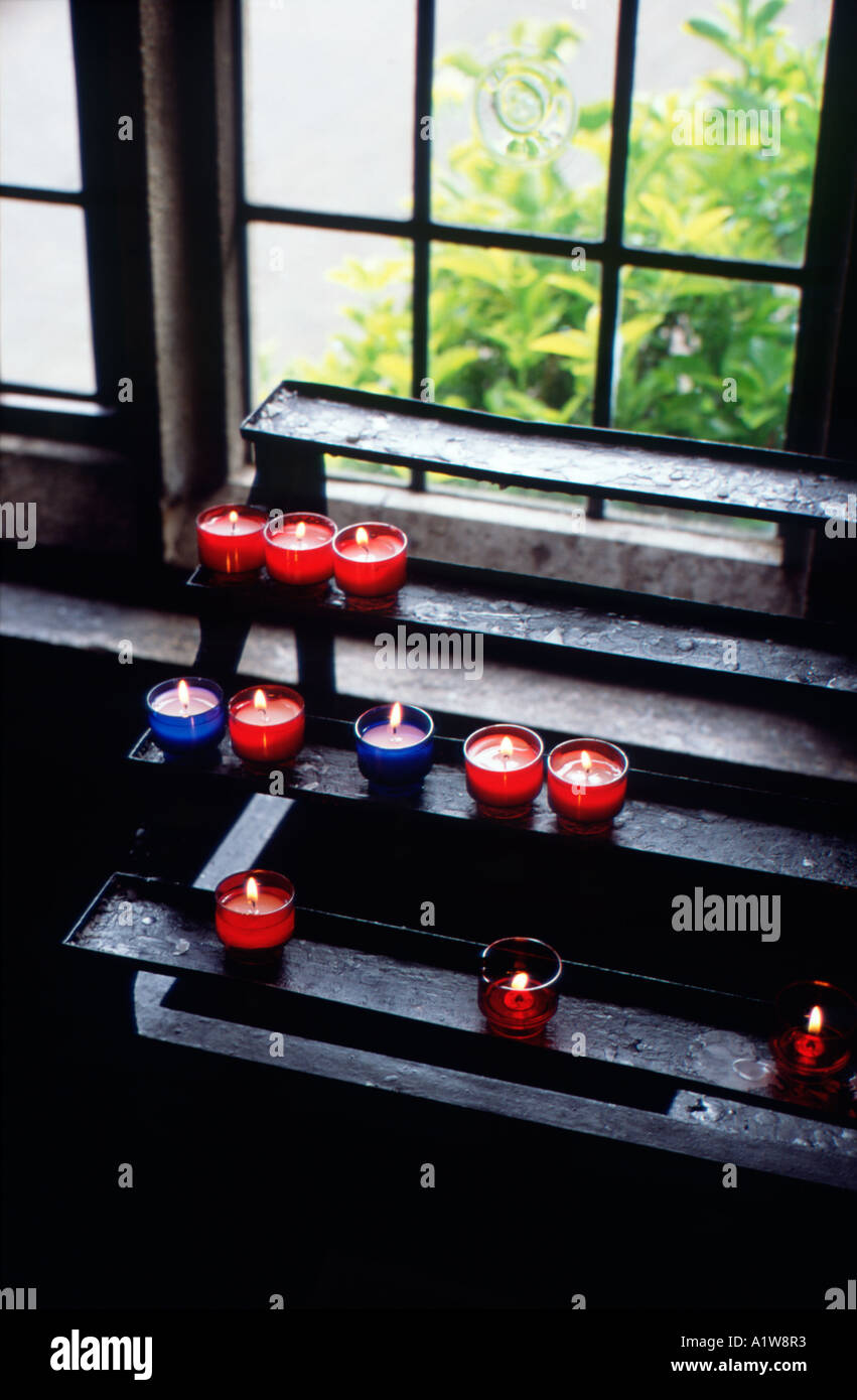Votive Candles at the Holy Spirit Chapel Walsingham Norfolk england