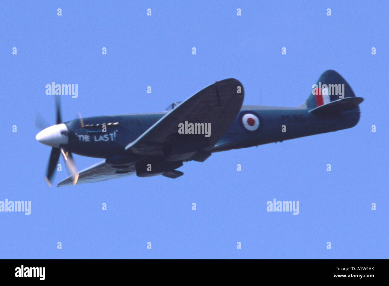 Supermarine Spitfire PR XIX. in RAF photo reconnaissance blue colour scheme Stock Photo