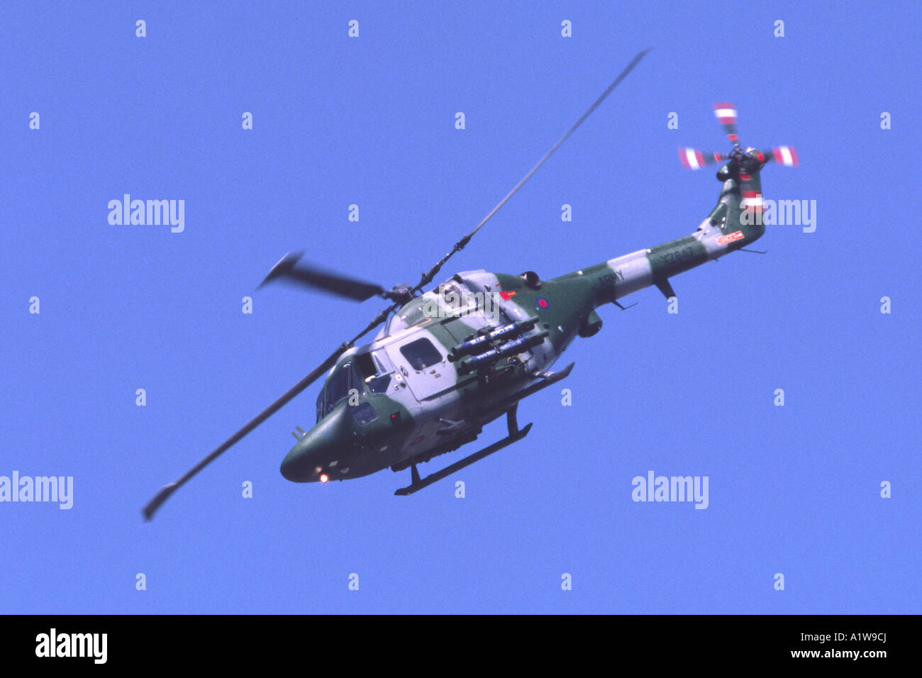 Westland Lynx AH7 operated by 655 Squadron, 7 Regiment of the Army Air Corps on display at Fairford RIAT Stock Photo