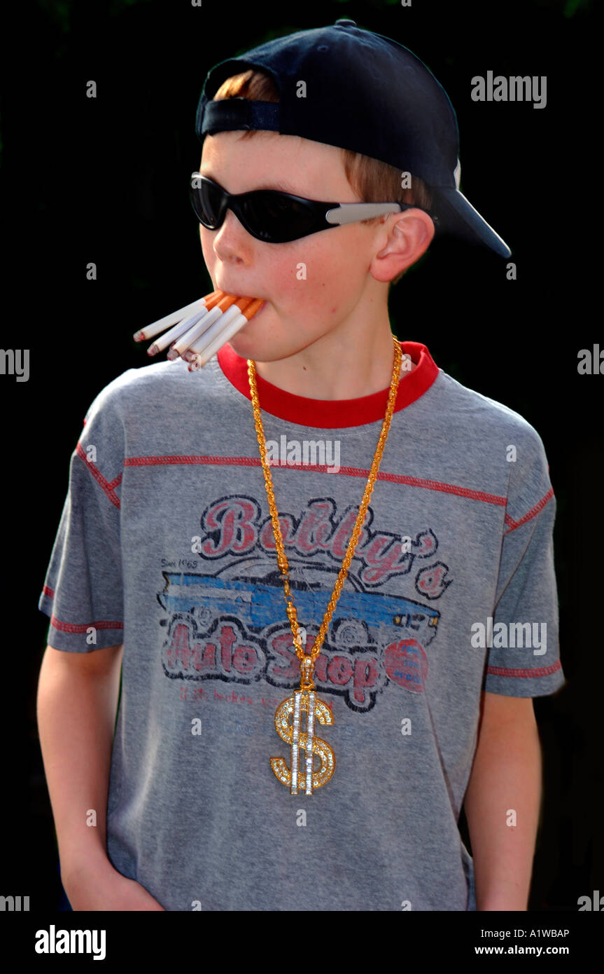 Cool Dude, Young Boy Approaching His Teenage Years. Stock Photo
