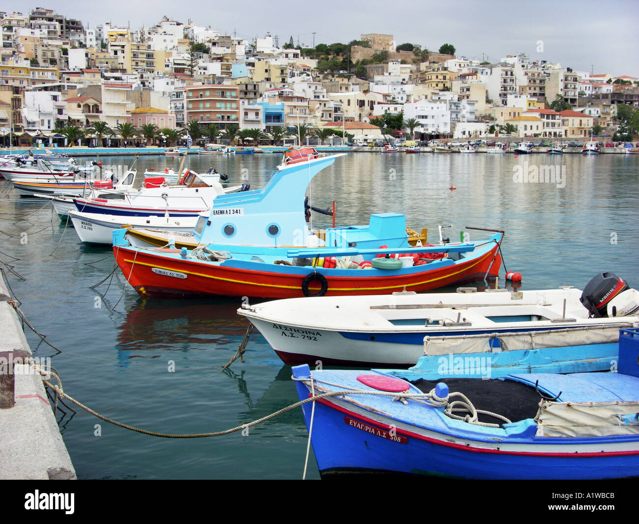 SITIA ORMOS SITIAS port porto harbour hafen CRETE Greece KRETA Griechenland  CRETIAN Stock Photo - Alamy