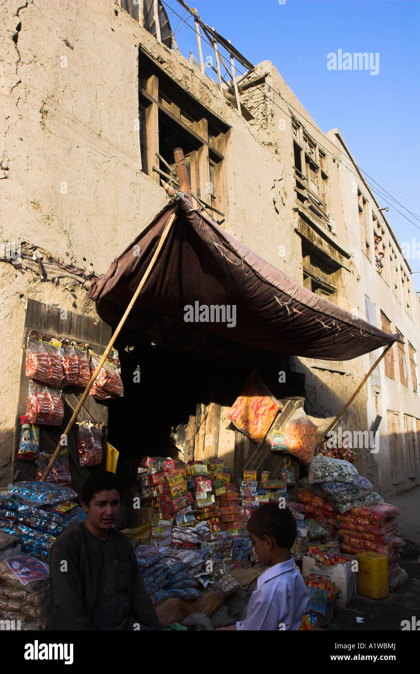 AFGHANISTAN Kabul Boy at shop in the old city Stock Photo