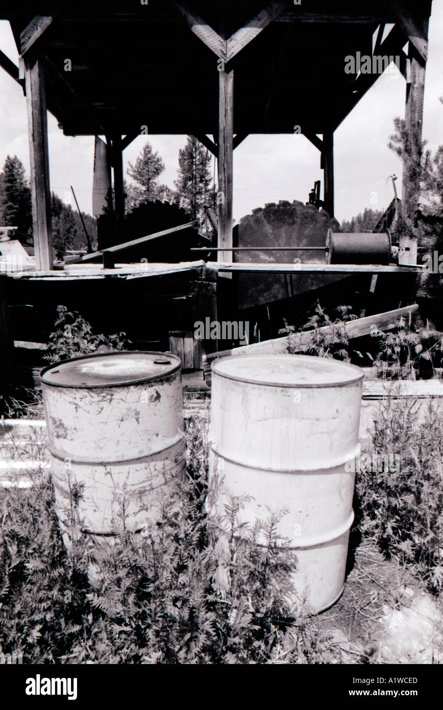 old lumber mill central idaho Stock Photo Alamy