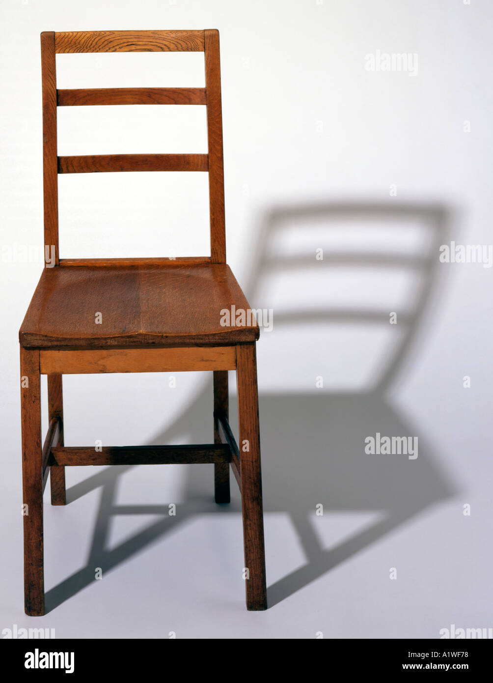 Old Wooden School Chair Stock Photo Alamy