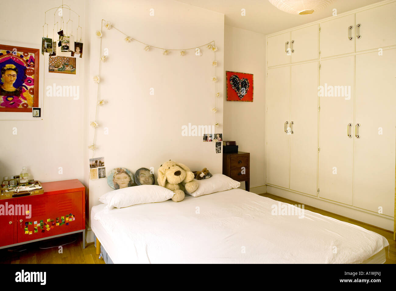 Designers own apartment, bedroom. Architect: Soho Sisters Stock Photo