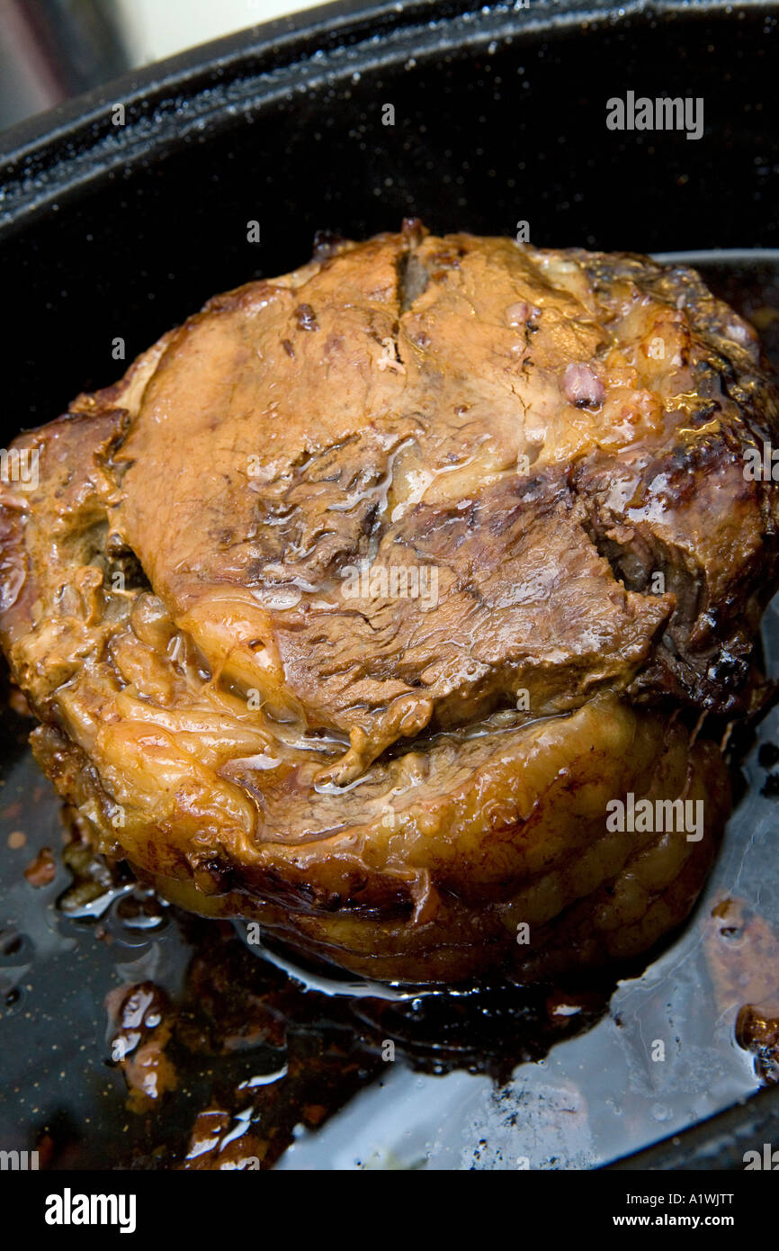 Joint of Roast Beef cooked Stock Photo - Alamy
