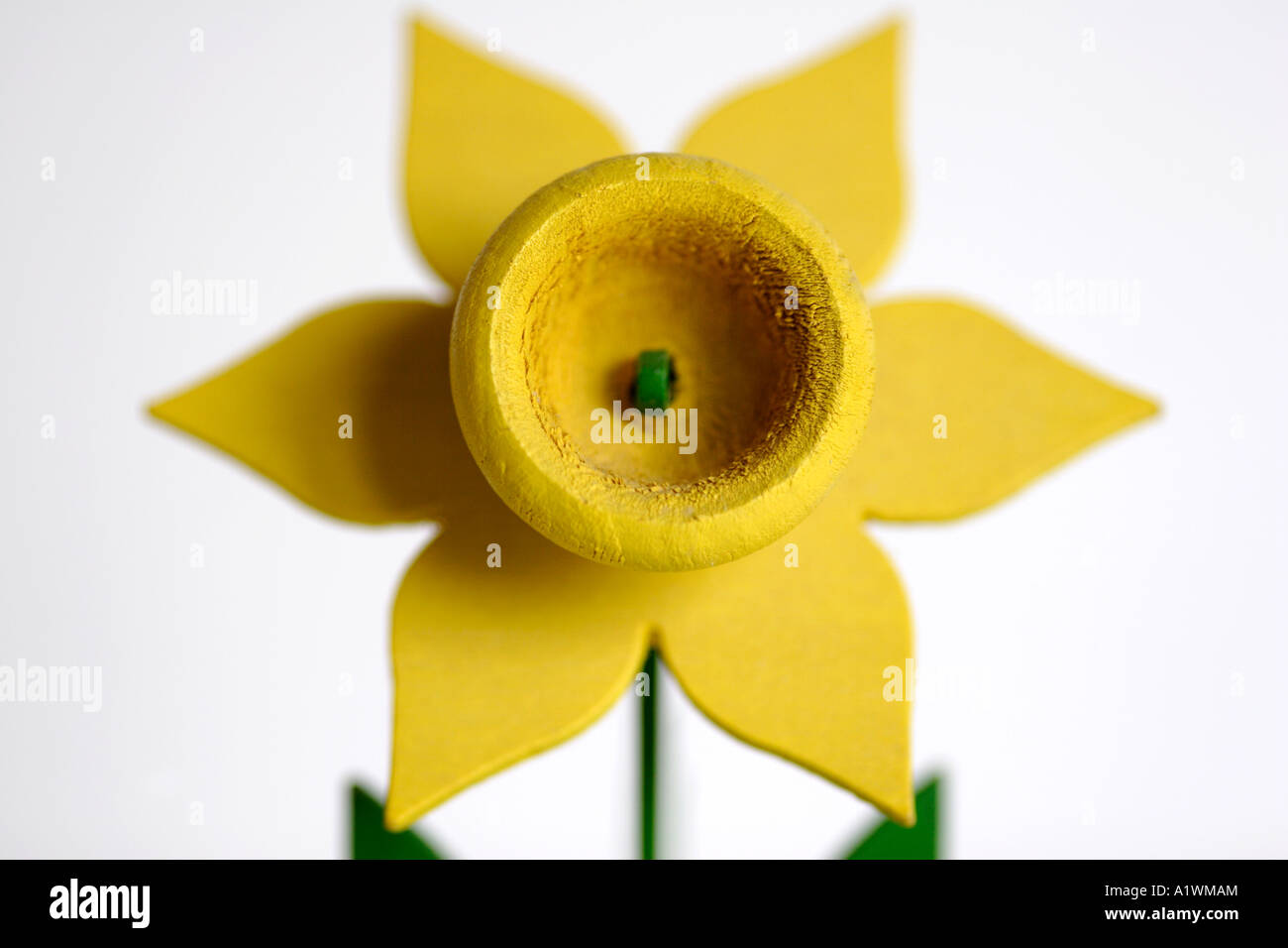 Wooden Daffodil flower Stock Photo Alamy