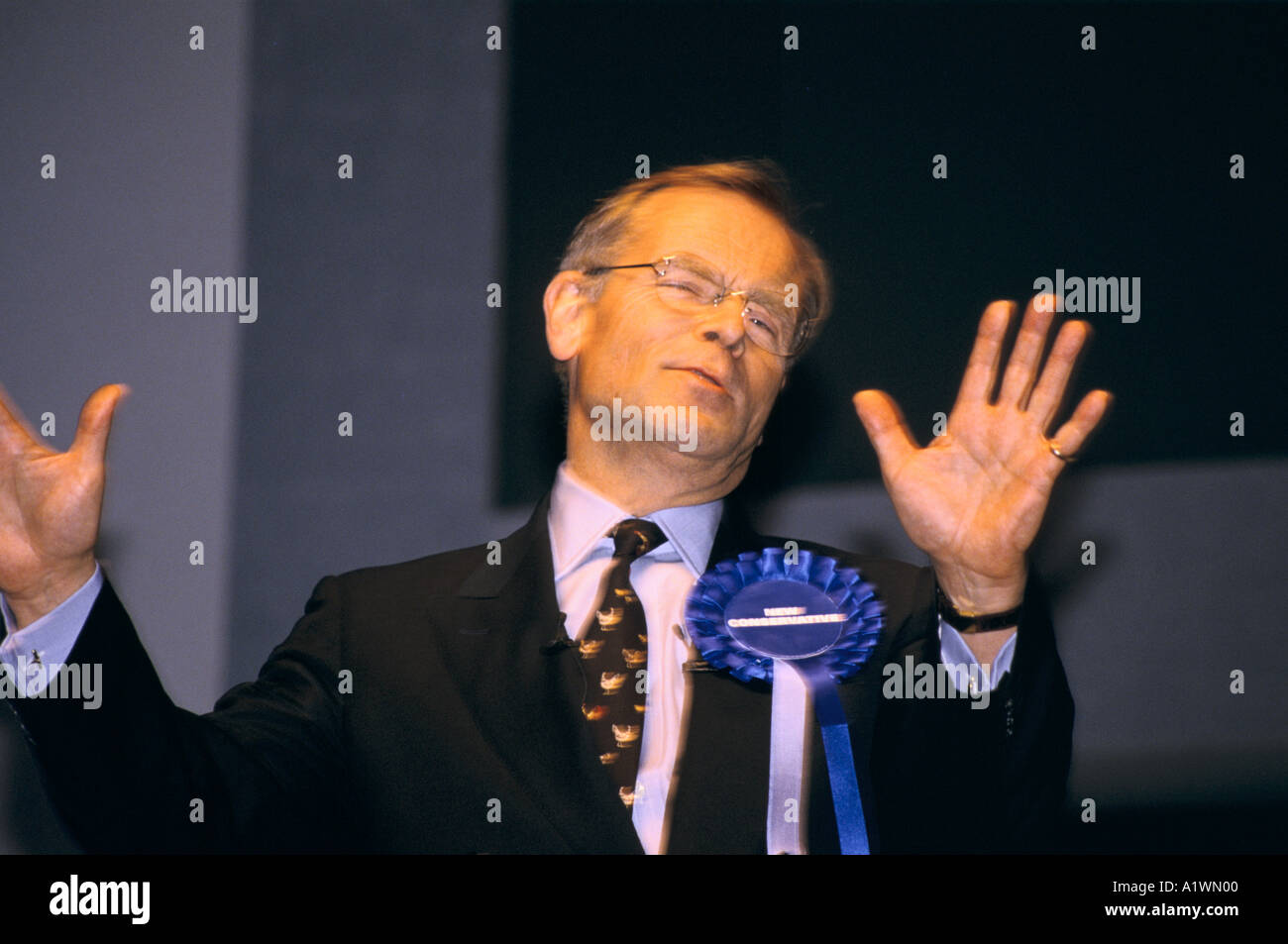 LORD ARCHER SPEAKING AT  TORY RALLY IN THE ALBERT HALL  1997 Stock Photo
