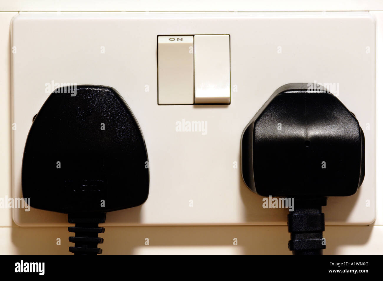Mains power socket with plug Stock Photo Alamy