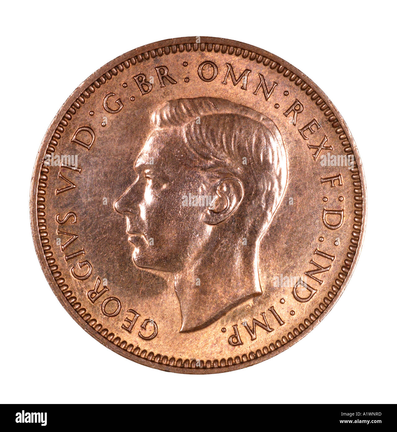 Farthing King George 6th British Quarter Of Penny Good Condition