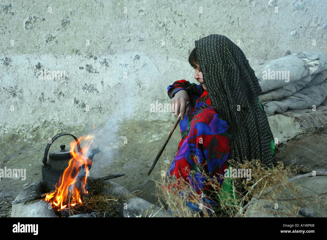 Kushk e Kona Herat province Afghanistan. Young girl, Zuleika, making