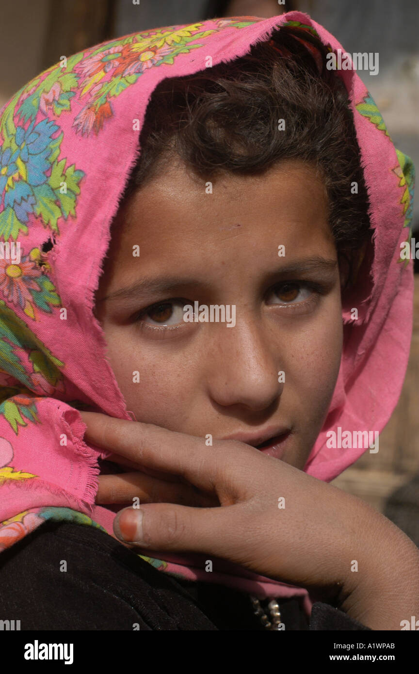 Young girl Khuram Wa Sarbagh Samangan province Afghanistan Stock Photo