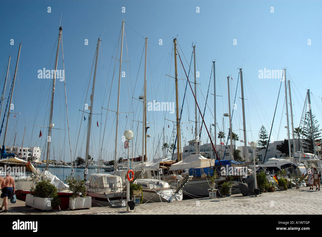Port El Kantaoui marina in Tunisia Stock Photo
