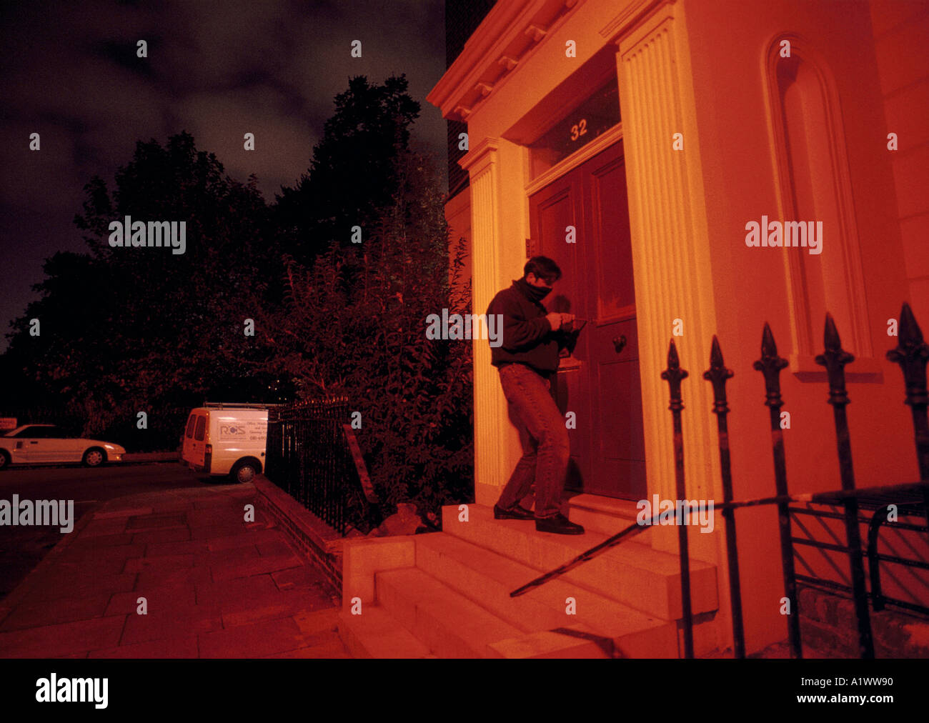 HOUSE BREAK IN POSED BY MODELS LONDON Stock Photo Alamy