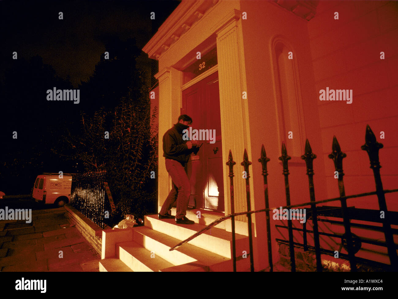 HOUSE BREAK IN POSED BY MODELS Stock Photo Alamy
