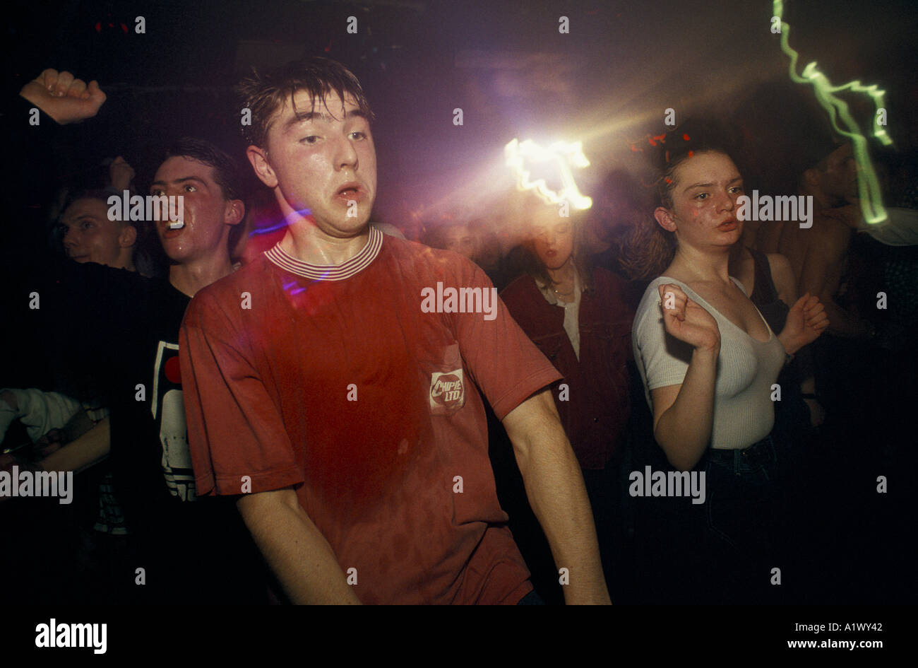 RAVERS IN NIGHTCLUB Stock Photo - Alamy