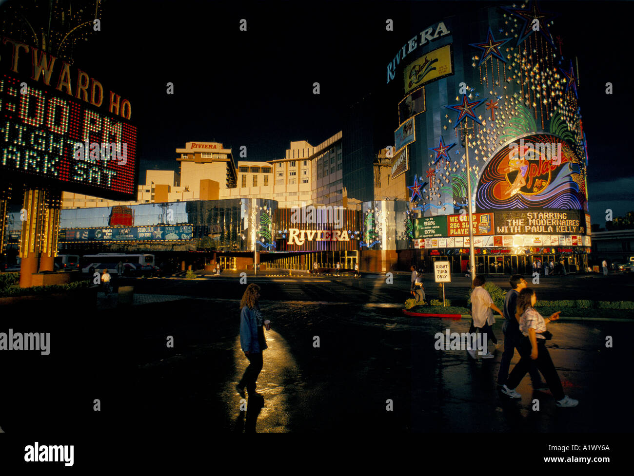 Las Vegas Strip, Riviera Hotel Stock Photo - Alamy