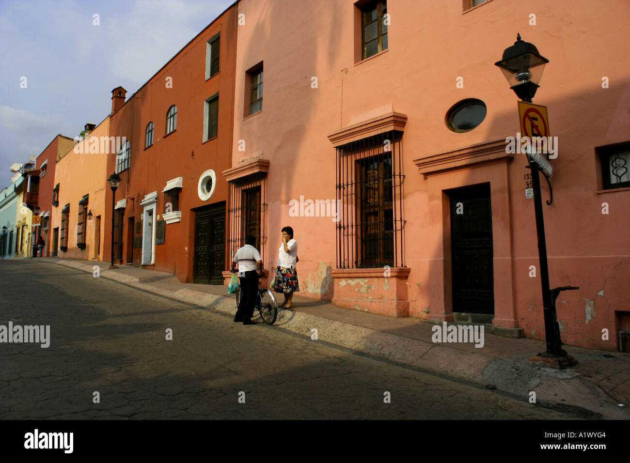 Colorful Street in Cuernavaca, Morelos, Mexico Stock Photo