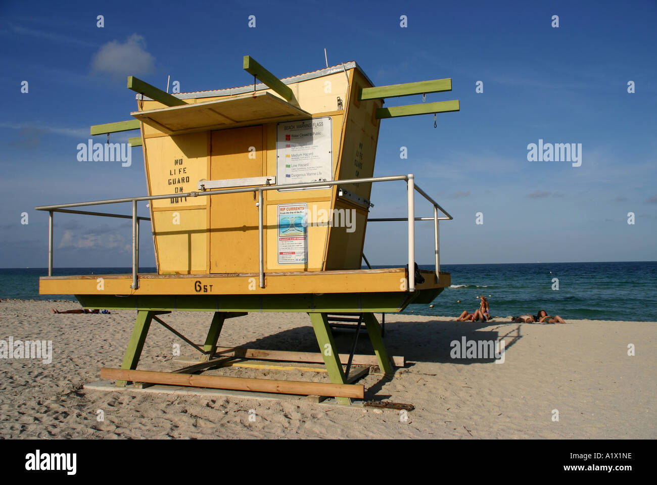 Miami Beach Lifeguard Hut - Rectangular Stock Photo