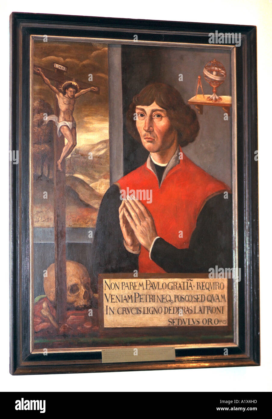 Painting of Nicolaus Copernicus in birthplace museum. Torun Poland ...