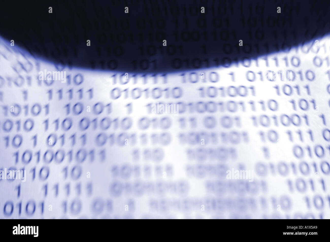 binary code with cd rom disc computer with saturated color technology Stock Photo Alamy