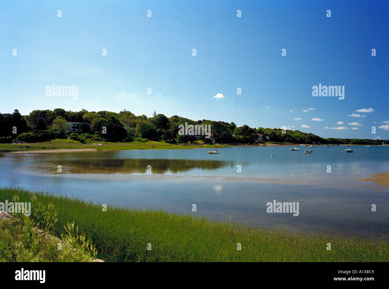 A peaceful photo of one of the many inlets of Buzzards Bay Cape Cod