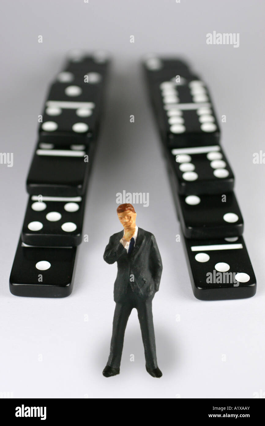 dominoes and figure Stock Photo