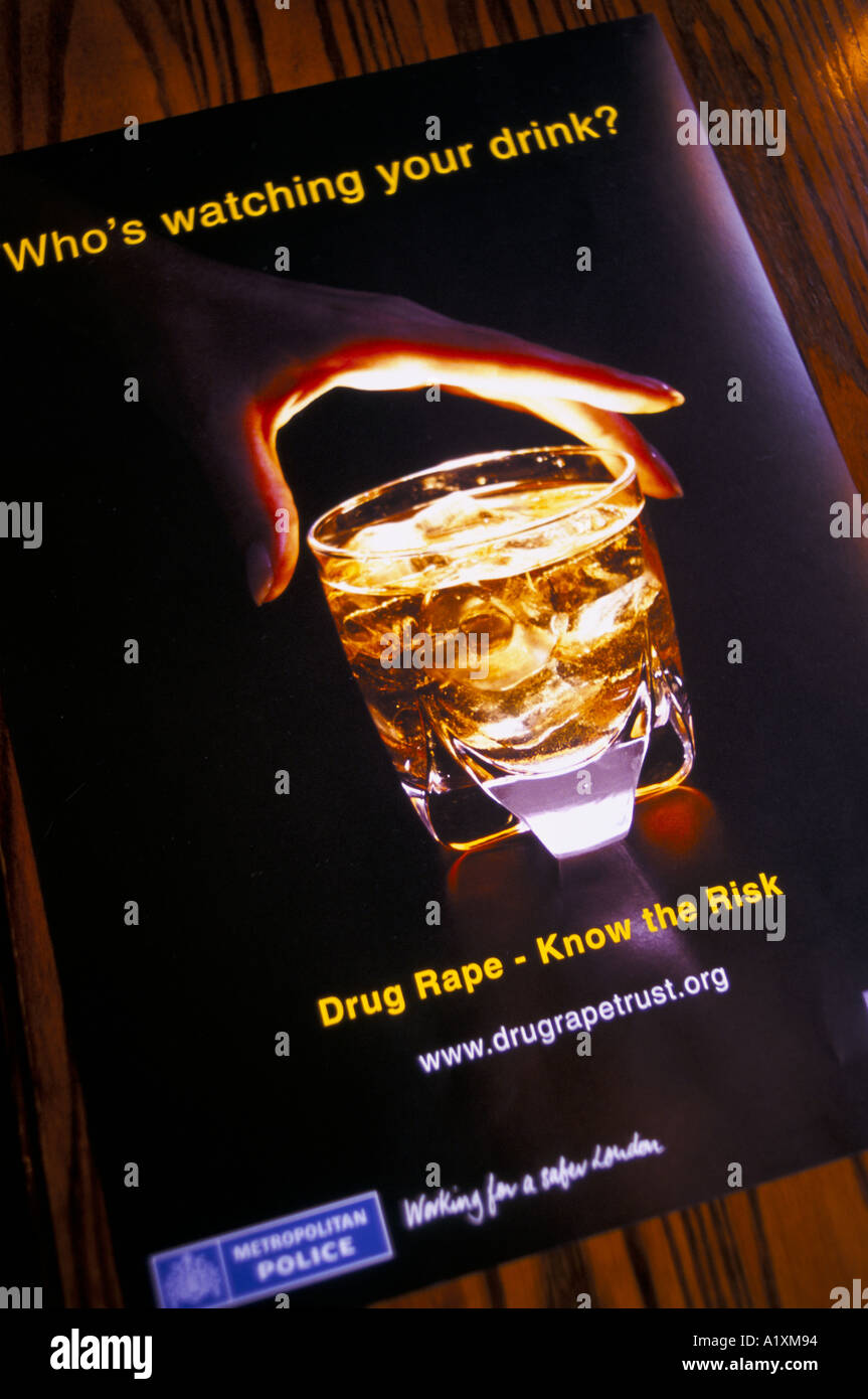 Metropolitan Police campaign against date rape Stock Photo - Alamy