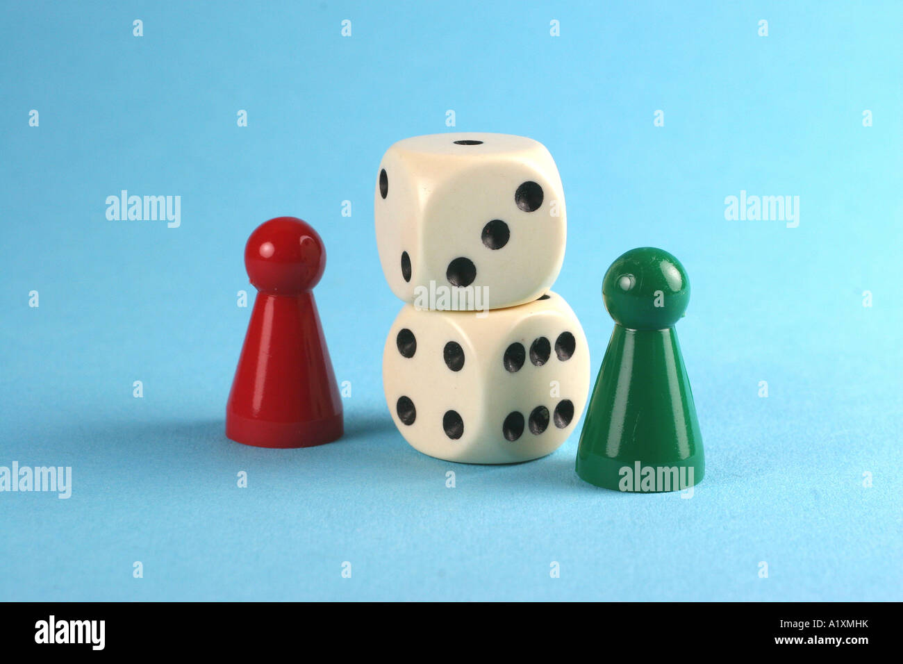 skittles and cubes Stock Photo