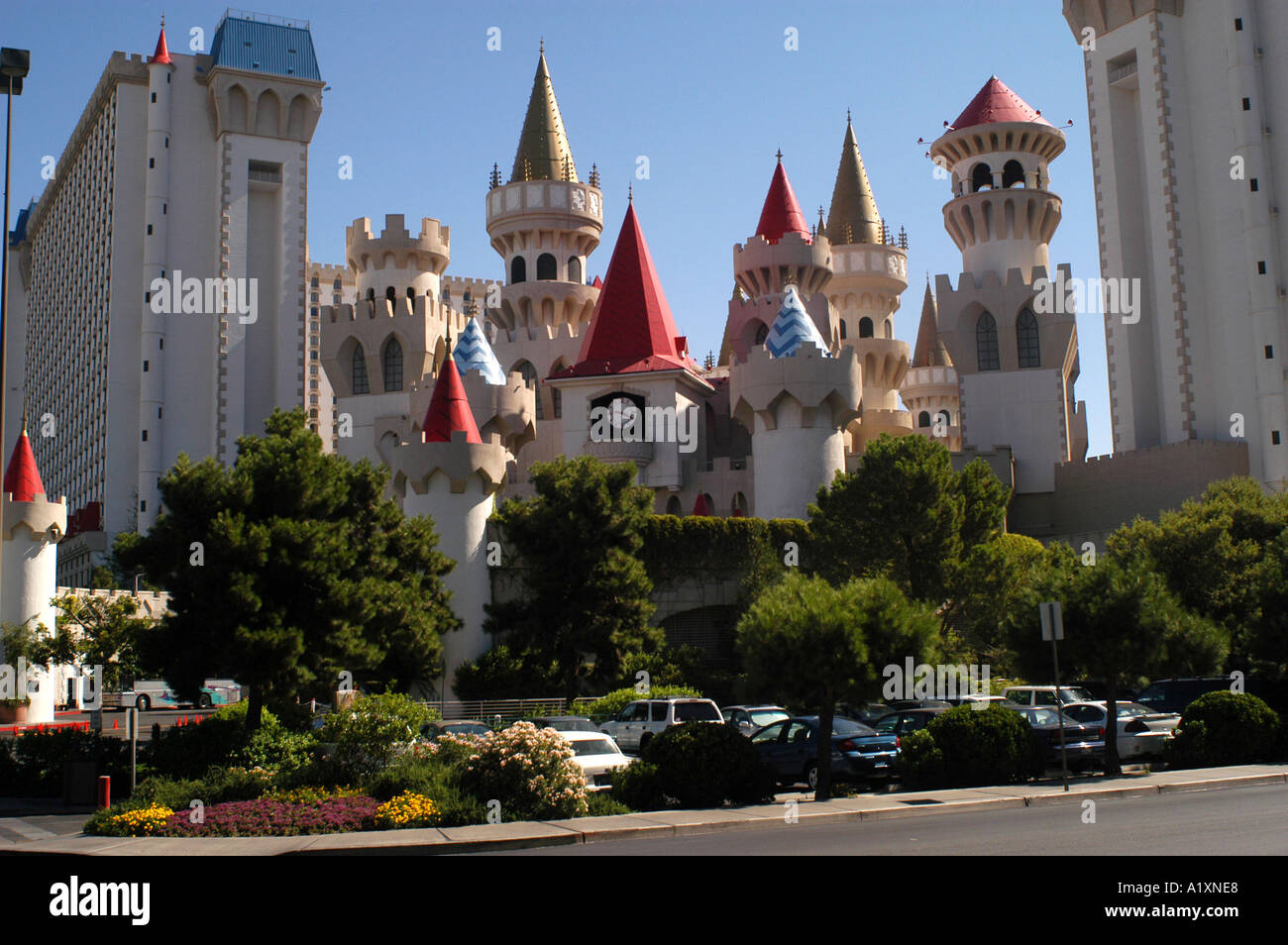 Excaliber Hotel Casino, Las Vegas Nevada USA Stock Photo