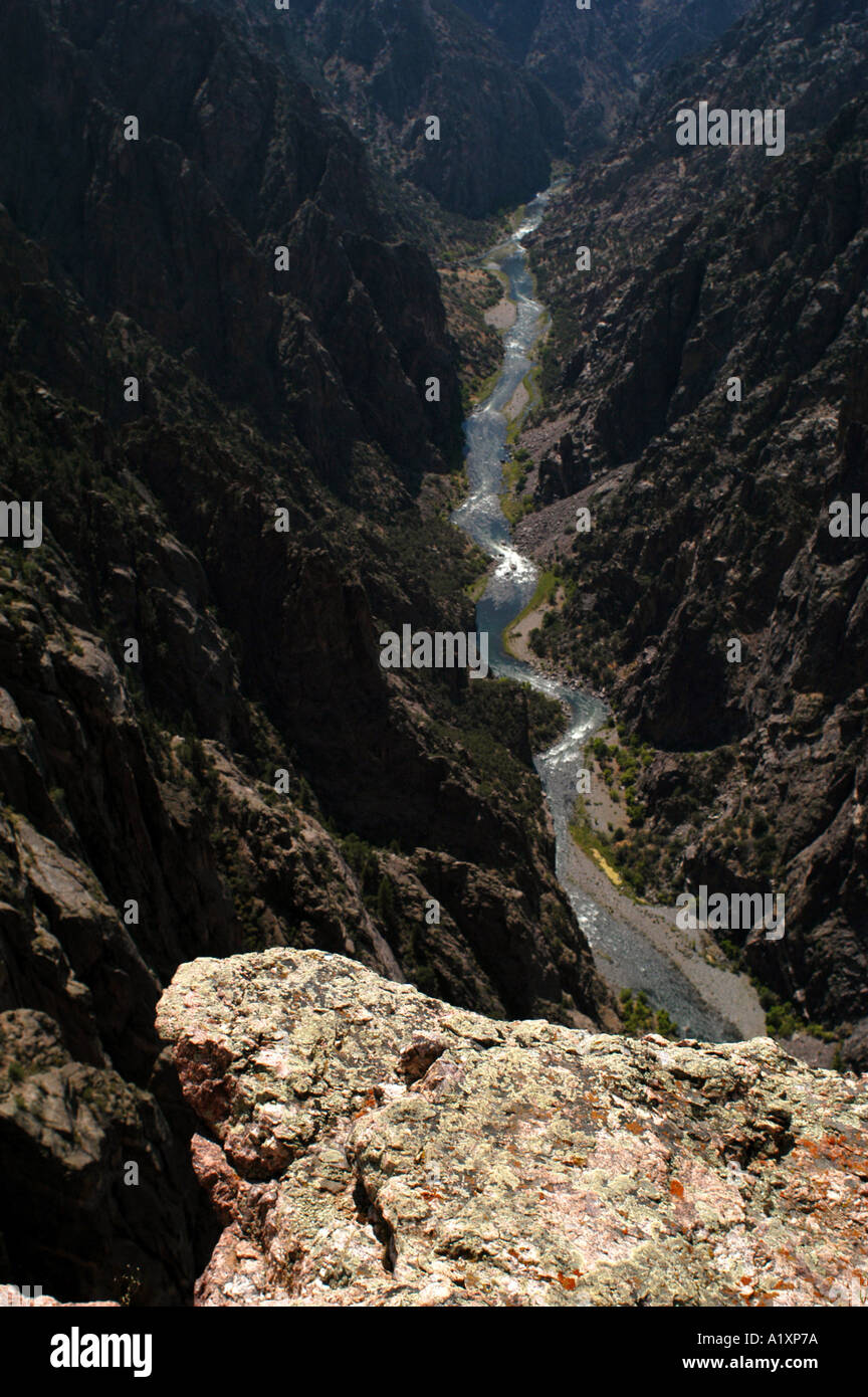 Canyon overlook. Black Canyon of the Gunnison River, Colorado USA Stock Photo