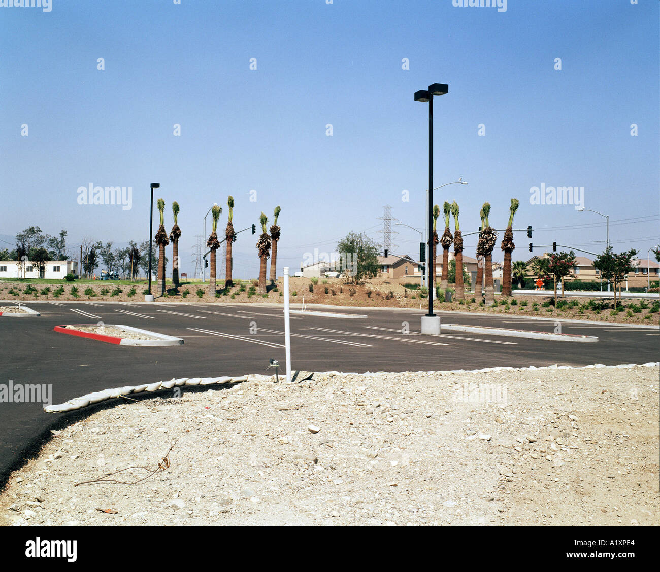 Empty parking lot Los Angeles California United States Stock Photo - Alamy