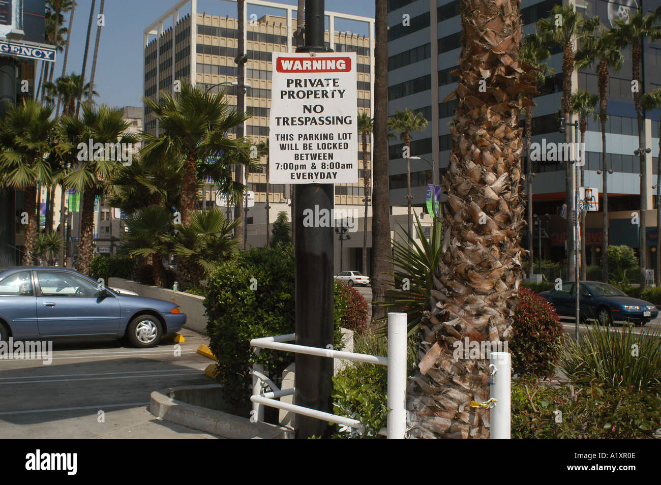 Parking sign, Hollywood, California, USA. Stock Photo