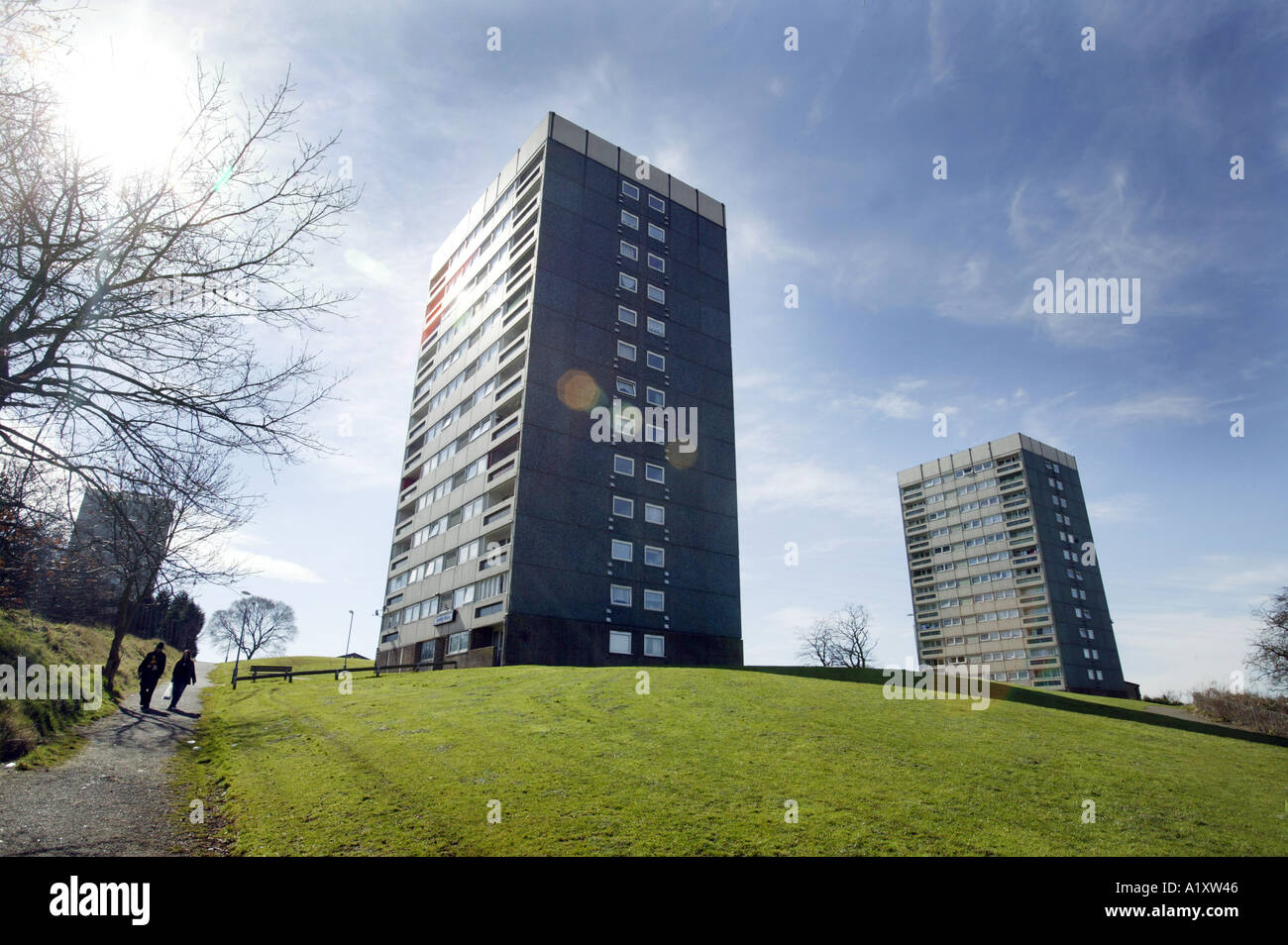 Council flats in the Druids Heath area of Birmingham in the UK Stock