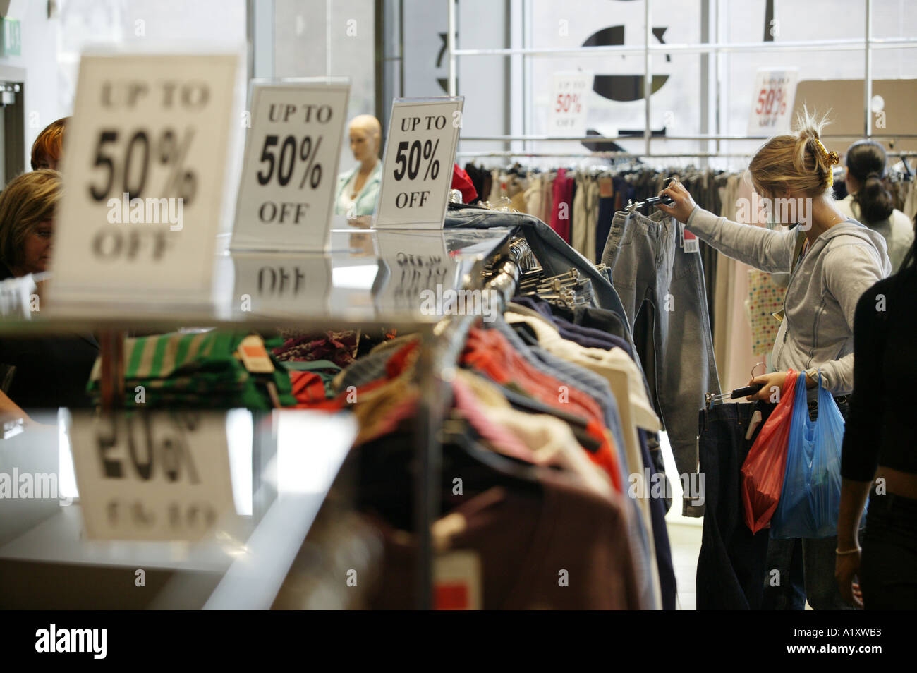 The Mango clothing store in the Bullring shopping centre Birmingham UK  holds a summer sale Stock Photo - Alamy