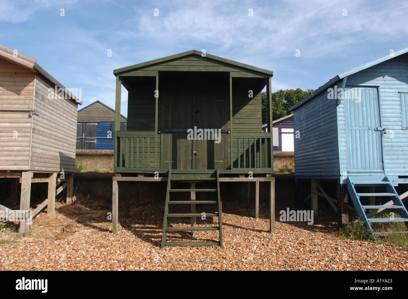 Beach Huts on West Beach Whitstable Stock Photo Alamy