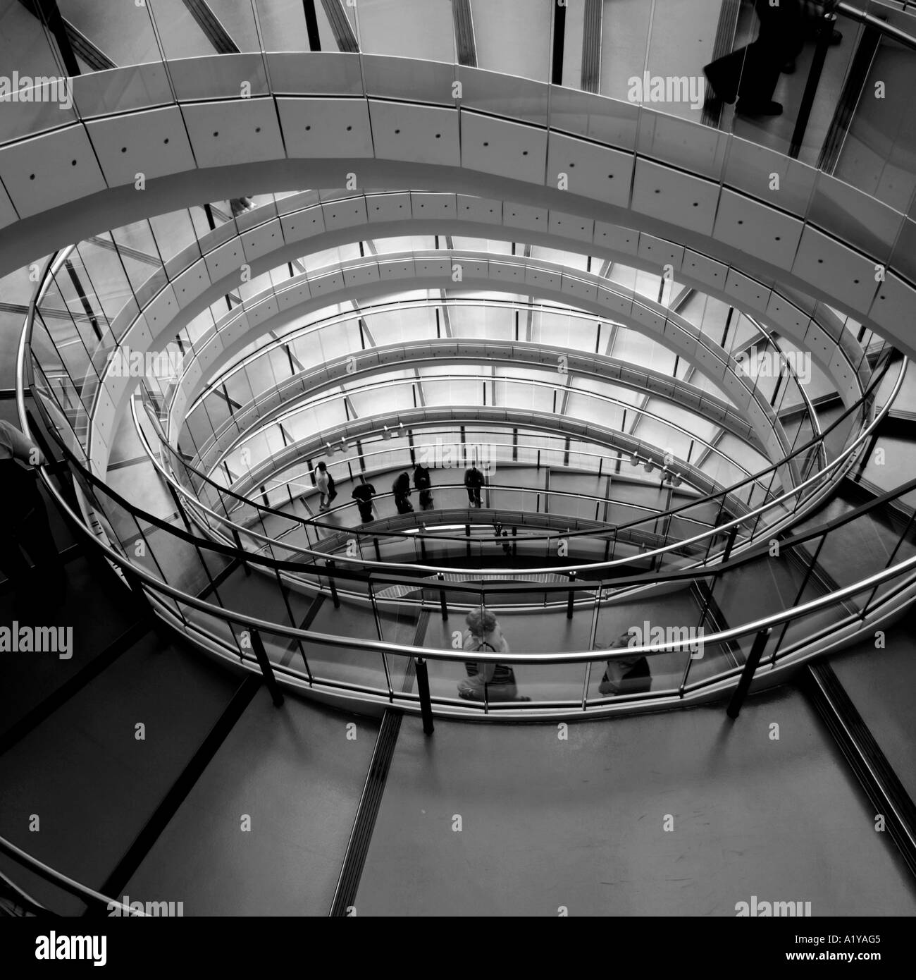 Spiral staircase, City Hall, London Stock Photo