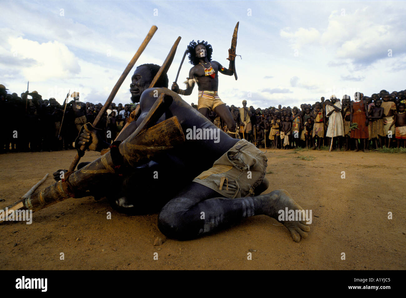 Xhosa stick fighting, Eastern Cape, South Africa, Stock Photo