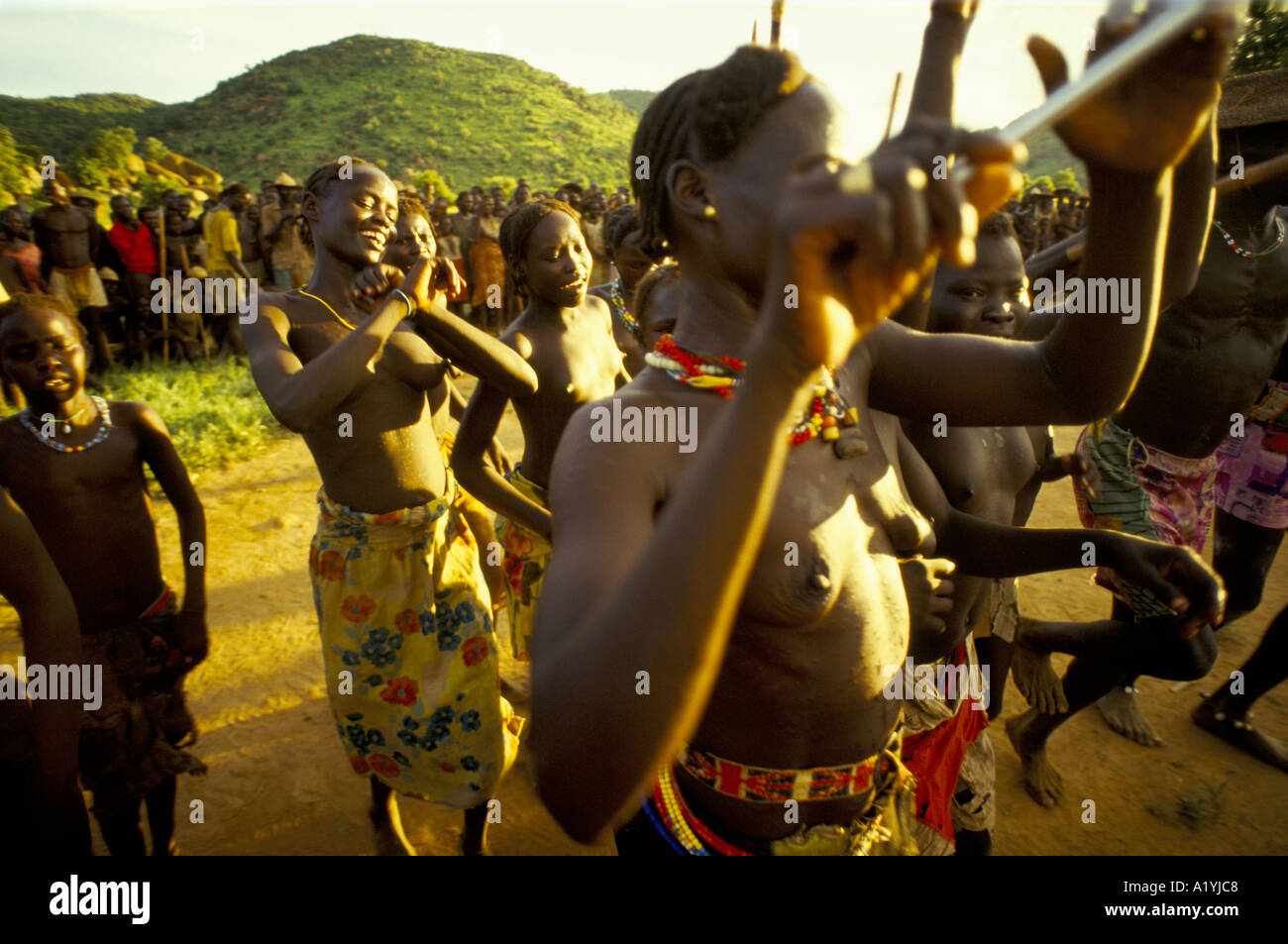 Nuba tribe nuba women dance hi-res stock photography and images - Alamy