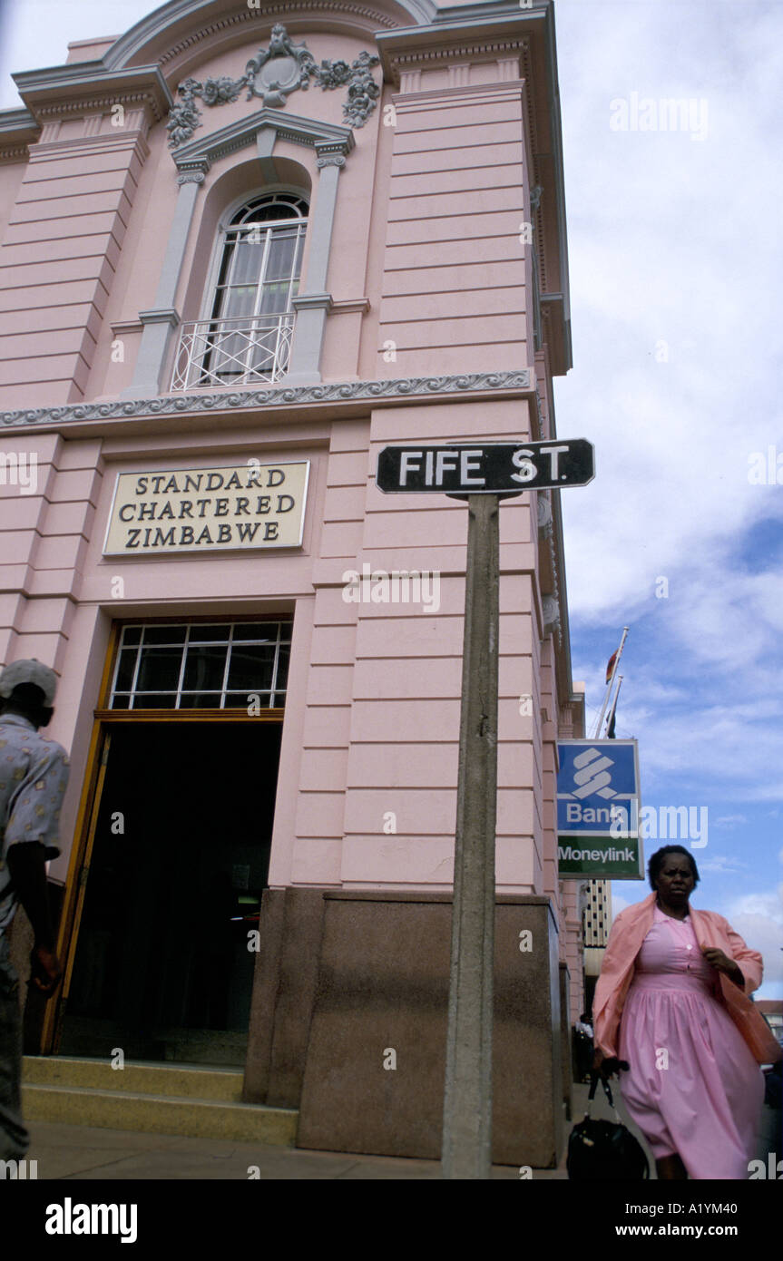 BULAWAYO ZIMBABWE STANDARD CHARTERED BANK IN THE TOWN CENTRE Stock