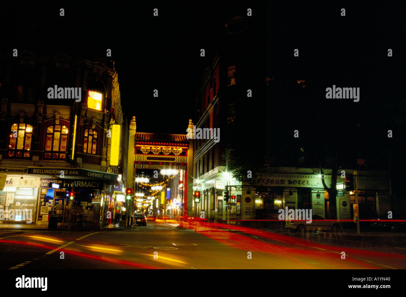 Chinatown At Night Melbourne Stock Photo 3381567 Alamy