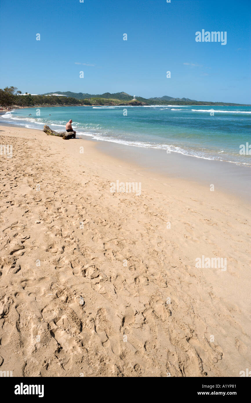 Beach outside Riu hotels, Bahia Maimon, Puerto Plata, North Coast, Dominican Republic Stock Photo